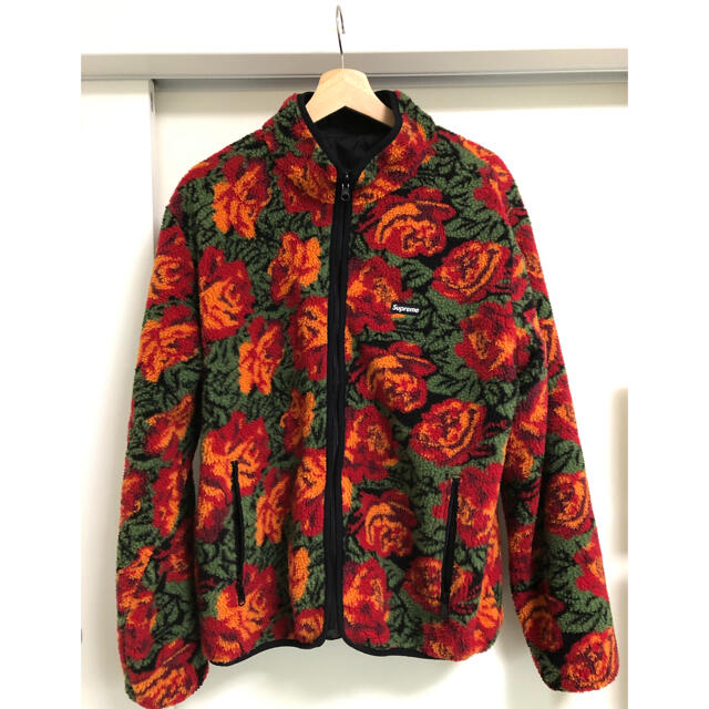 supreme roses sherpa fleece jacket