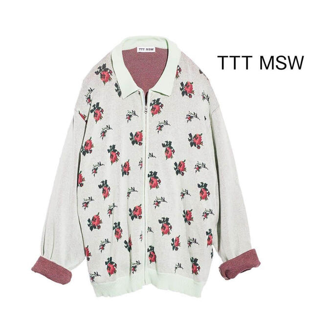 ttt msw flower knit polo mint ニット/セーター