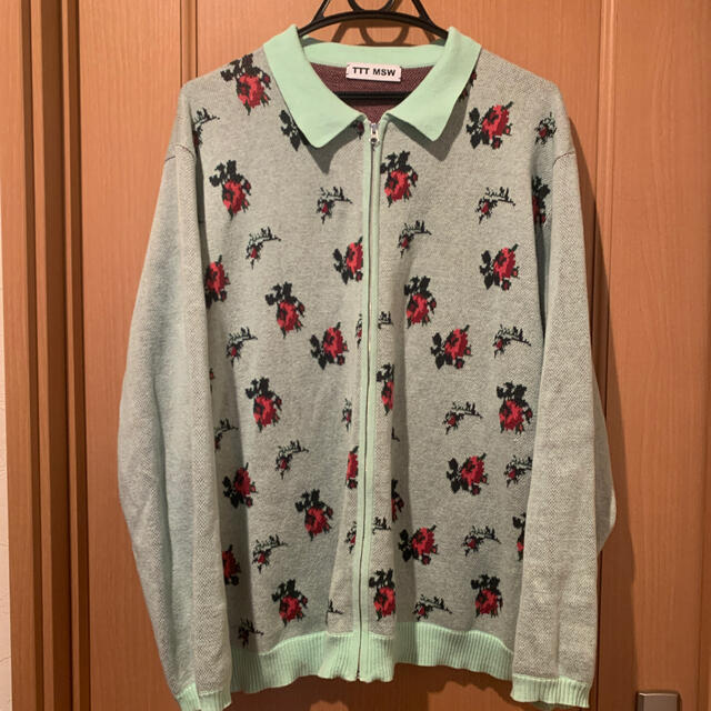 UNUSED(アンユーズド)のttt msw flower knit polo mint メンズのトップス(ニット/セーター)の商品写真