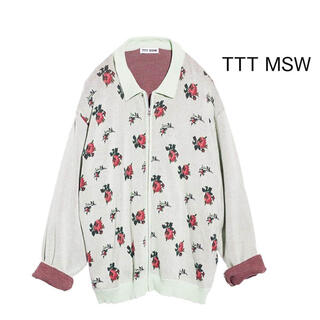 アンユーズド(UNUSED)のttt msw flower knit polo mint(ニット/セーター)