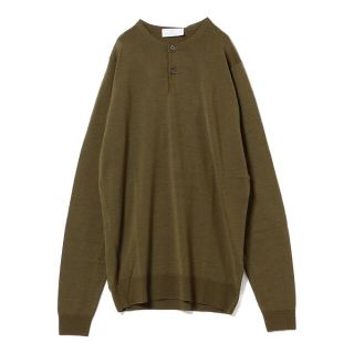 ジョンスメドレー(JOHN SMEDLEY)のJOHN SMEDLEY / RUSSET ヘンリーネック ニット Lサイズ(ニット/セーター)