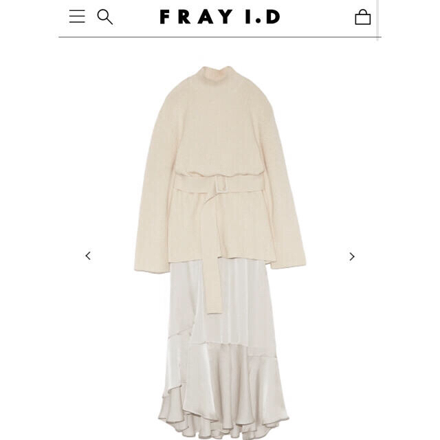 FRAY I.D(フレイアイディー)のFRAY I.D アシンメトリースカートsetワンピース  レディースのワンピース(ロングワンピース/マキシワンピース)の商品写真