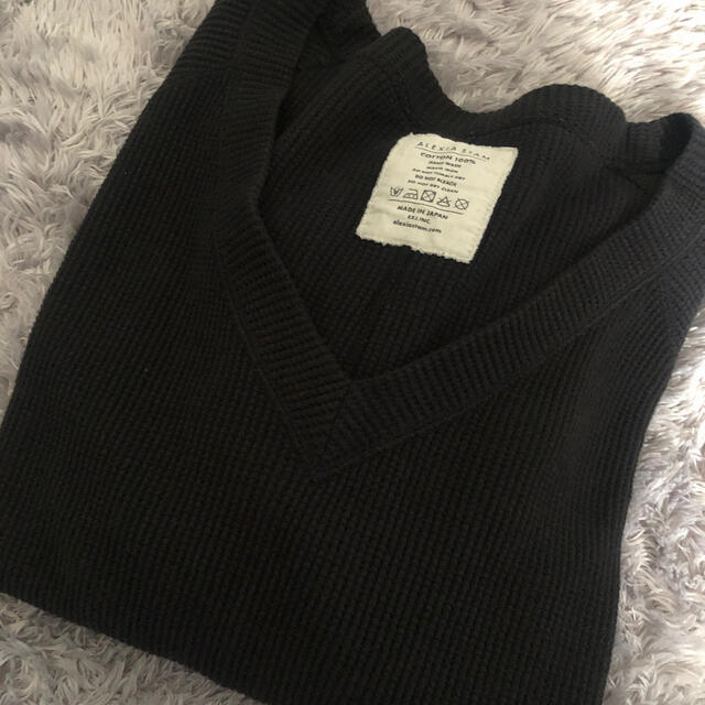 ALEXIA STAM(アリシアスタン)のALEXIASTAM Waffle V-Neck Basic Top レディースのトップス(カットソー(長袖/七分))の商品写真