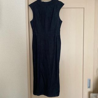 ザラ(ZARA)のZARA BASIC ロングデニムワンピース　スリット入り(ロングワンピース/マキシワンピース)