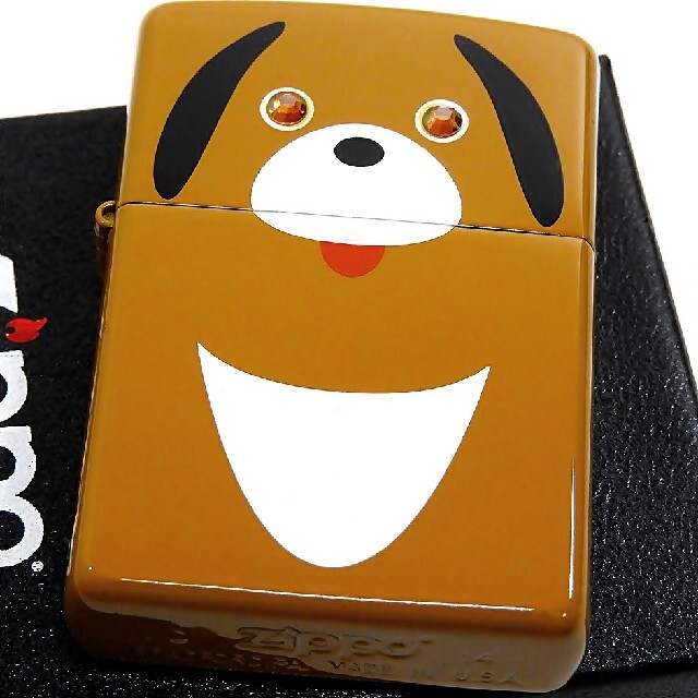 ZIPPO(ジッポー)の(送料込み)ZIPPO◇両面に犬デザイン◇ラインストーン◇新品◇ジッポ メンズのファッション小物(タバコグッズ)の商品写真