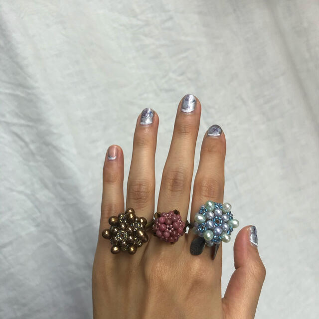 DEPT(デプト)のvintage ビーズ  リング 指輪 アクセサリー 6〜7号 ¥2300〜 レディースのアクセサリー(リング(指輪))の商品写真