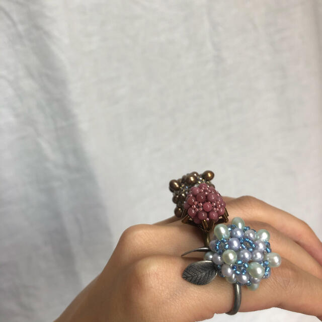 DEPT(デプト)のvintage ビーズ  リング 指輪 アクセサリー 6〜7号 ¥2300〜 レディースのアクセサリー(リング(指輪))の商品写真