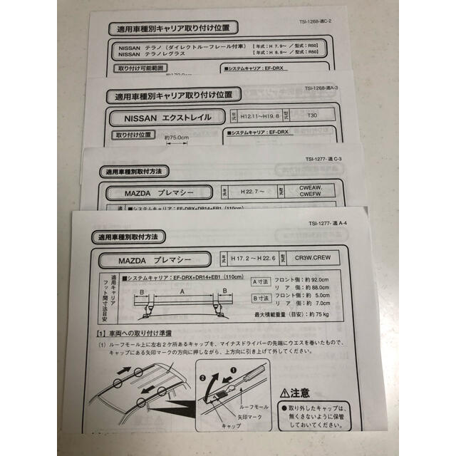 THULE(スーリー)のかずかず0314様専用TERZO EF-DRX キャリア　DR14付き 自動車/バイクの自動車(汎用パーツ)の商品写真