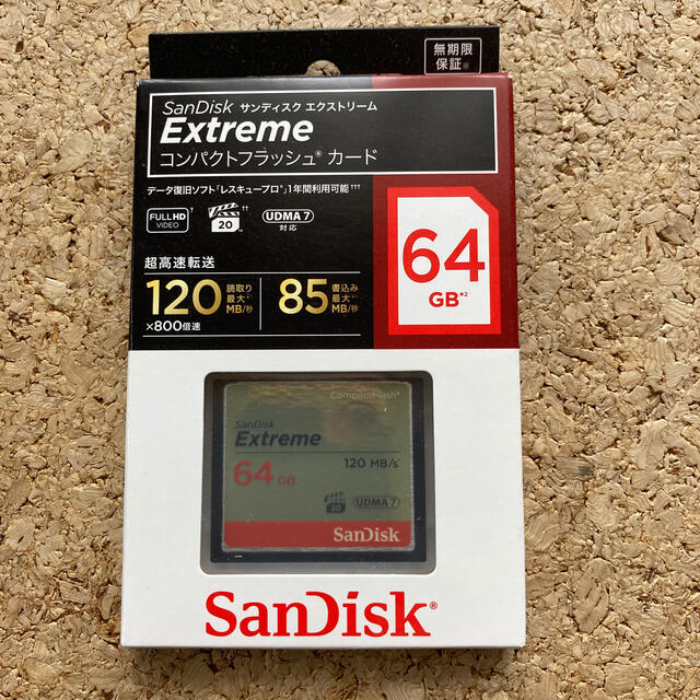 SanDisk(サンディスク)のコンパクトフラッシュ　Extreme 64GB スマホ/家電/カメラのスマホ/家電/カメラ その他(その他)の商品写真