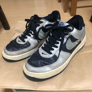 ナイキ(NIKE)のNIKE AIR FORCE 1 黒ヘビ 黒蛇 シルバースネイク US9 27(スニーカー)