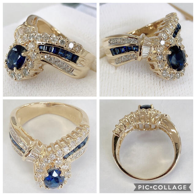 ★ 美品 K18 ダイヤ 0.71ct サファイア 0.98ct リング レディースのアクセサリー(リング(指輪))の商品写真