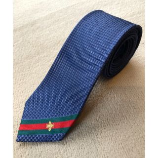 グッチ(Gucci)の【美品】ネクタイ GUCCI  bee(ハチ) ウェブ　　　　　ネイビー(ネクタイ)