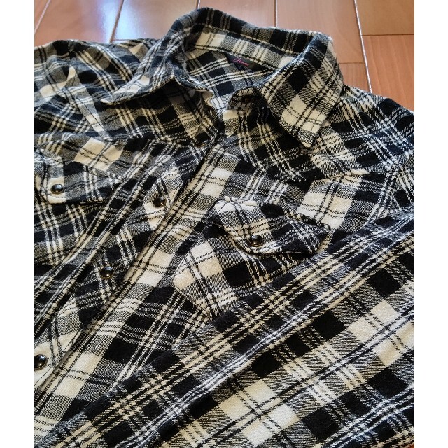 チェックシャツ(黒) レディースのトップス(シャツ/ブラウス(長袖/七分))の商品写真