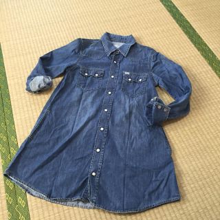 リー(Lee)の美品 lee デニム シャツワンピ(ミニワンピース)