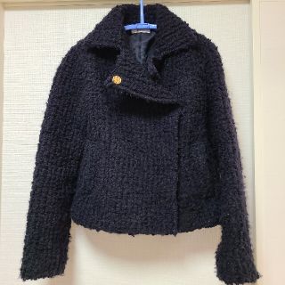 エポカ(EPOCA)のEPOCA エポカ/モコモコ ニットピーコート/40/navy(ピーコート)