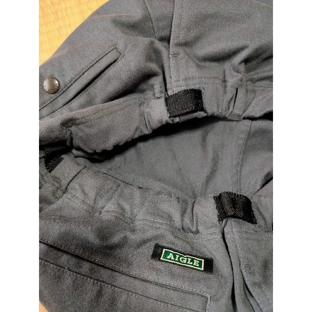 未使用★AIGLE メンズロングパンツ チャコールグレー/M クライミング 3
