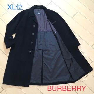 バーバリー(BURBERRY)の極美品★バーバリー×高級素材 アンゴラ&ウール★ブラックステンカラー 黒A516(チェスターコート)