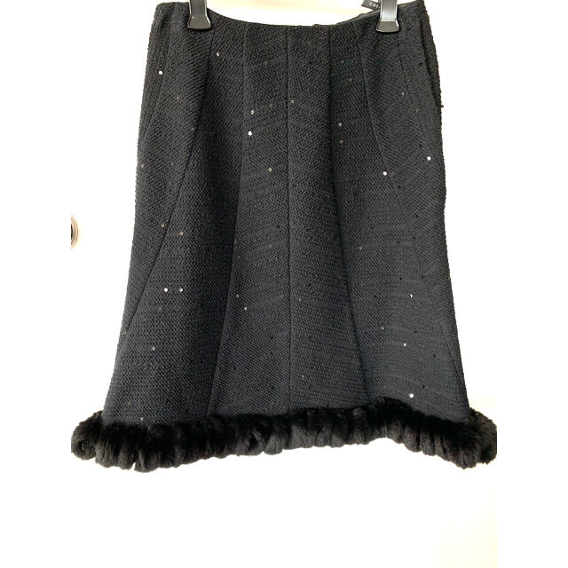 COTOO スパンコールブラックの通販 by vivibon's shop｜コトゥーならラクマ - COTOOウールスーツ 袖裾ファー 得価低価