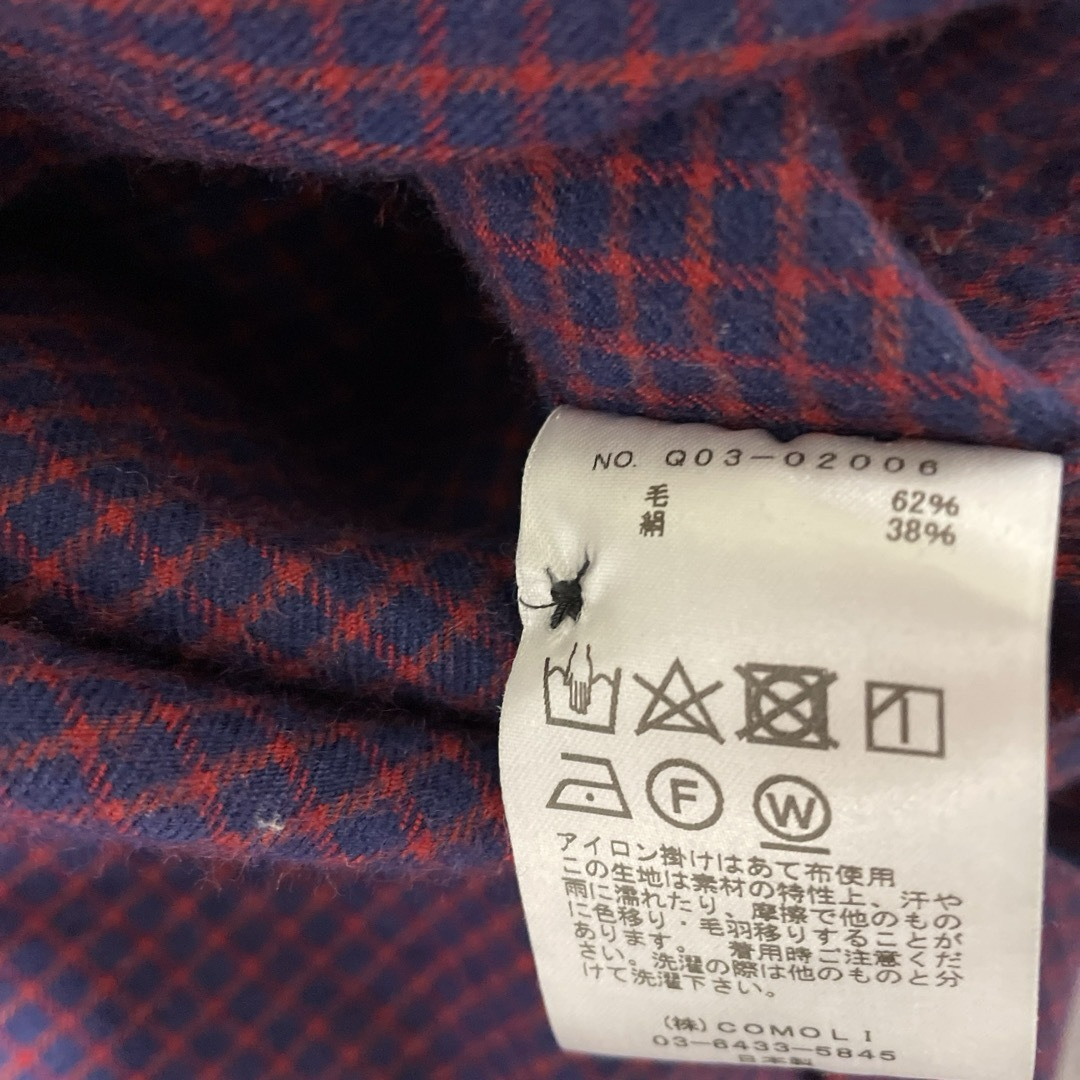 COMOLI(コモリ)の2019AW COMOLI コモリ ウールシルク プルオーバー　チェックシャツ メンズのトップス(シャツ)の商品写真