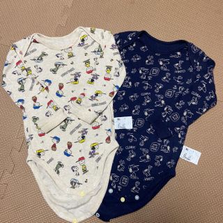 ユニクロ(UNIQLO)のユニクロ  SNOOPY柄ロンパース　90 （２枚）(下着)