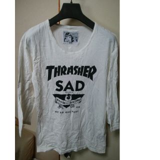 スラッシャー(THRASHER)の国内 正規 商品 THRASHER SAD 7/S TEE SHIRTS M 白(Tシャツ/カットソー(七分/長袖))