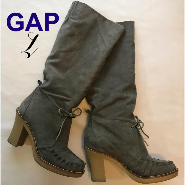 GAP(ギャップ)のSALE【中古】GAP スエード調ロングブーツ グレーL レディースの靴/シューズ(ブーツ)の商品写真