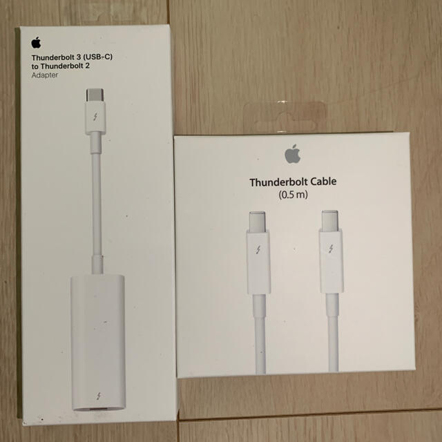 Apple サンダーボルトケーブル0.5m 変換アダプター 3→2