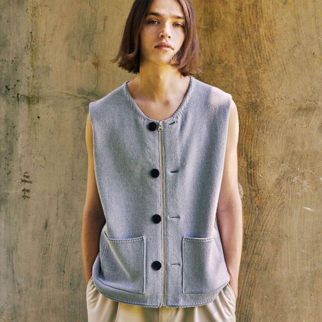 COMOLI(コモリ)のmatsufuji farmers knit vest サイズ3 メンズのトップス(ベスト)の商品写真