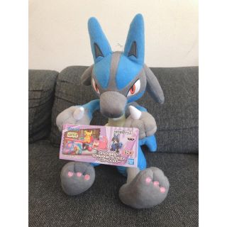 ポケモン(ポケモン)の新品未使用　ポケモン　つれてってでっかいぬいぐるみ　ヤドン・ルカリオ(キャラクターグッズ)