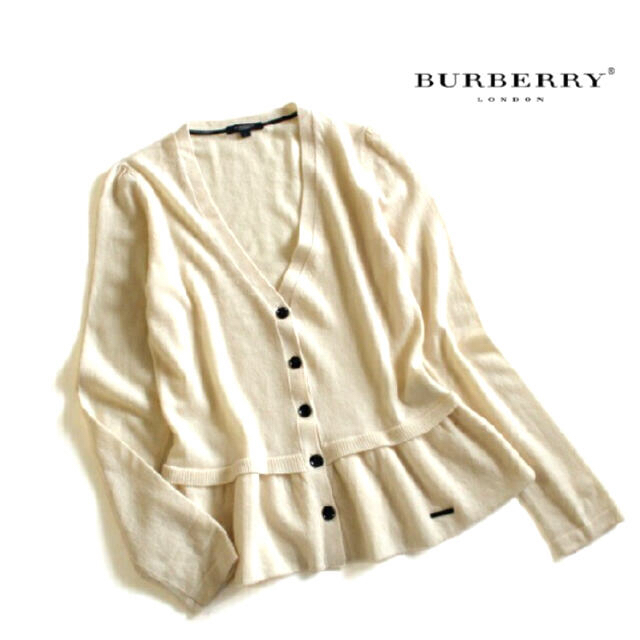 BURBERRY(バーバリー)の【美品】BURBERRY LONDON カシミヤ100% ニットカーディガン レディースのトップス(カーディガン)の商品写真