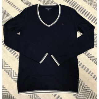 トミーヒルフィガー(TOMMY HILFIGER)のTommy Hilfiger トミーヒルフィガー ネイビー　薄手セーター(ニット/セーター)