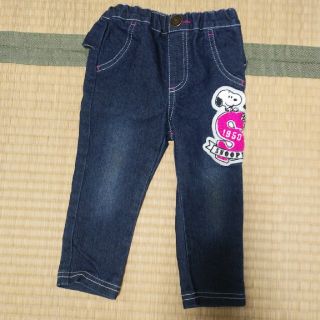 スヌーピー(SNOOPY)のスヌーピーデニム　90(パンツ/スパッツ)