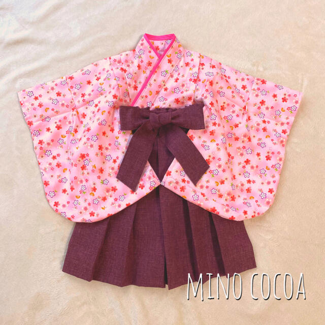 handmade baby HAKAMA 80-90cm キッズ/ベビー/マタニティのベビー服(~85cm)(和服/着物)の商品写真