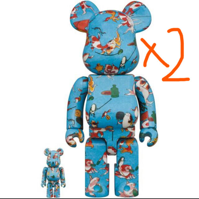 新品未開封　BE@RBRICK 歌川国芳「金魚づくし」100%＆400% 2体