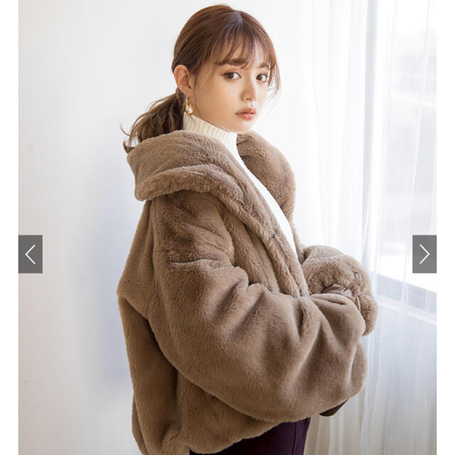 GRL(グレイル)の新品🌟 グレイル ファーショールコート レディースのジャケット/アウター(毛皮/ファーコート)の商品写真