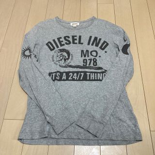 ディーゼル(DIESEL)のディーゼル　ロングスリーブＴシャツ　グレー　　Ｓサイズ(Tシャツ/カットソー(七分/長袖))