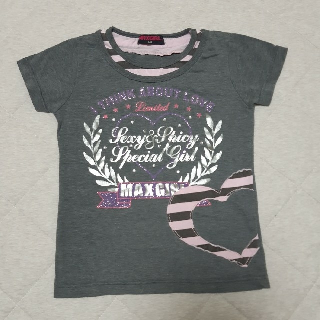 MAX GIRL(マックスガール)の130 ティーシャツMAX GIRL キッズ/ベビー/マタニティのキッズ服女の子用(90cm~)(Tシャツ/カットソー)の商品写真