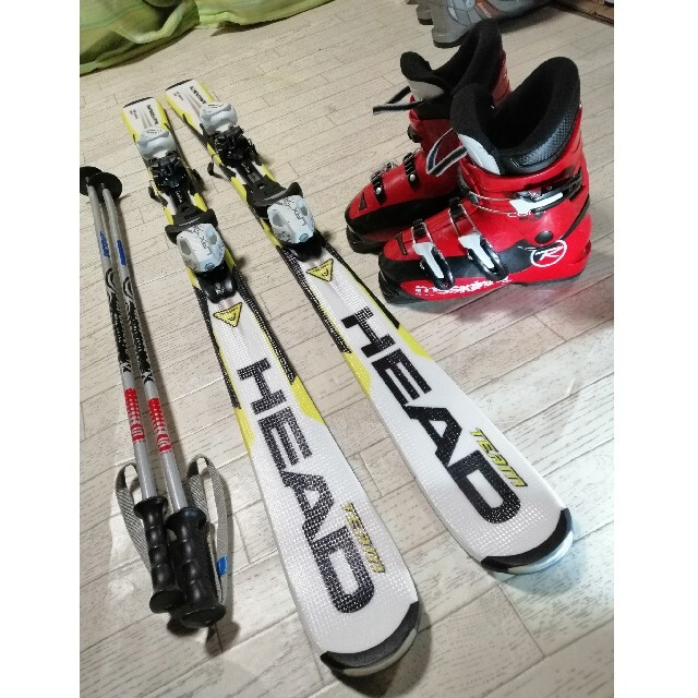 127cm◇HEADカービングスキー◇靴ROSSIGNOL22〜22.5cm