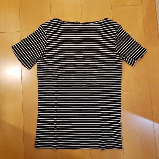 ザラ(ZARA)のボーダー　ボートネック　リブTシャツ(Tシャツ(半袖/袖なし))