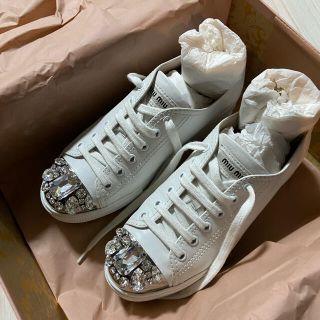 miumiu  厚底　スパンコール　スニーカー　35