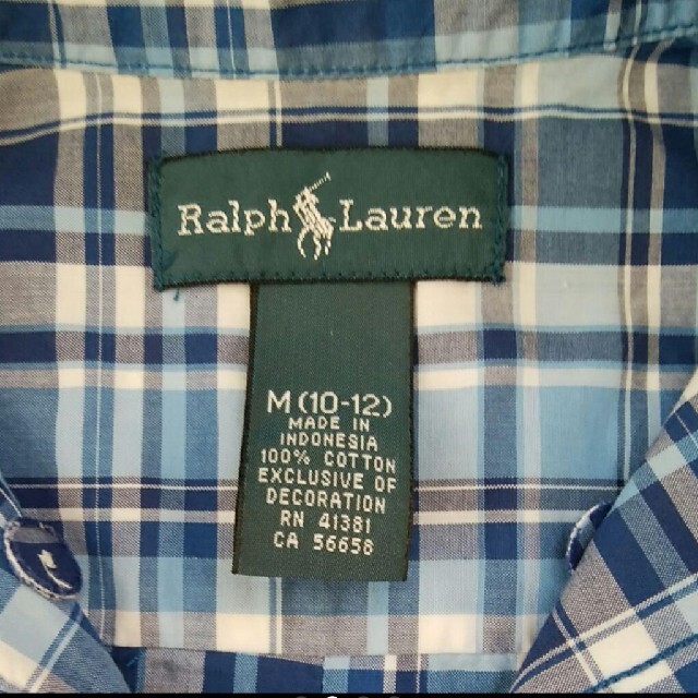 Ralph Lauren(ラルフローレン)のキッズ・レディース　ラルフ・ローレン　チェック柄　シャツ キッズ/ベビー/マタニティのキッズ服男の子用(90cm~)(ブラウス)の商品写真