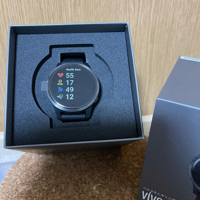 GARMIN(ガーミン)のGARMIN VIVOACTIVE 4S BLACK メンズの時計(腕時計(デジタル))の商品写真