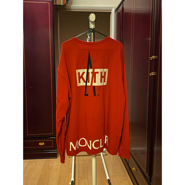 kith moncler ロンT 赤 2XL - Tシャツ/カットソー(七分/長袖)
