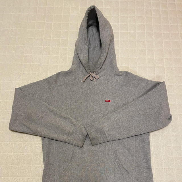 supreme small box hooded sweatshirt 灰色　M