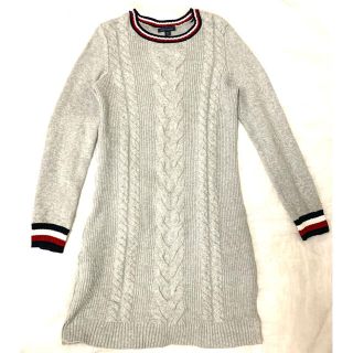 トミーヒルフィガー(TOMMY HILFIGER)の【即購入⭕】TOMMY HILFIGER ニットワンピース グレーニット(ひざ丈ワンピース)