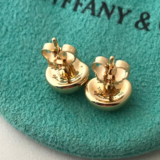 Tiffany K18YG ナゲットピアス 希少美品