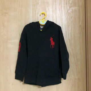 ポロラルフローレン(POLO RALPH LAUREN)の本物ラルフローレンの黒ビックポニーのパーカートレーナー　110程度 (ジャケット/上着)