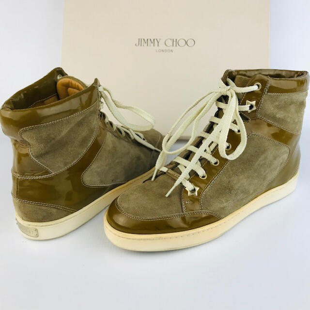 JIMMY CHOO★TOKYO レザー ハイカットスニーカー(35)