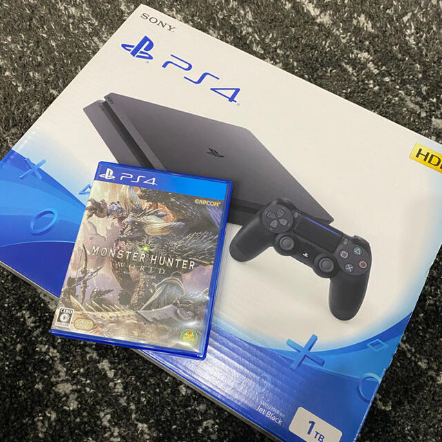 PS4本体 ジェットブラック 1TB CUH-2200B B01 モンハン