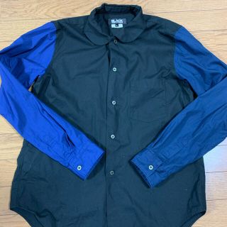 ブラックコムデギャルソン(BLACK COMME des GARCONS)のブラックコムデギャルソン袖カラーブラックシャツLサイズ(シャツ/ブラウス(長袖/七分))